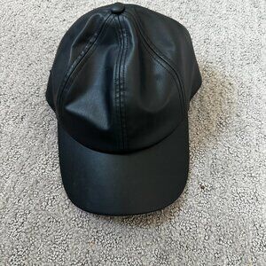 Gap Black Faux Leather Hat